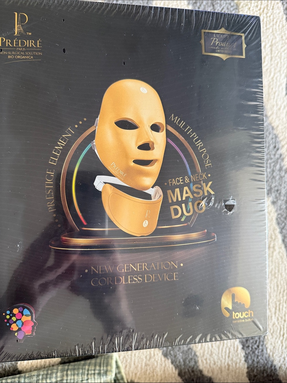 Prédiré Gold Face & Neck Mask Duo - Cordless Skincare Device